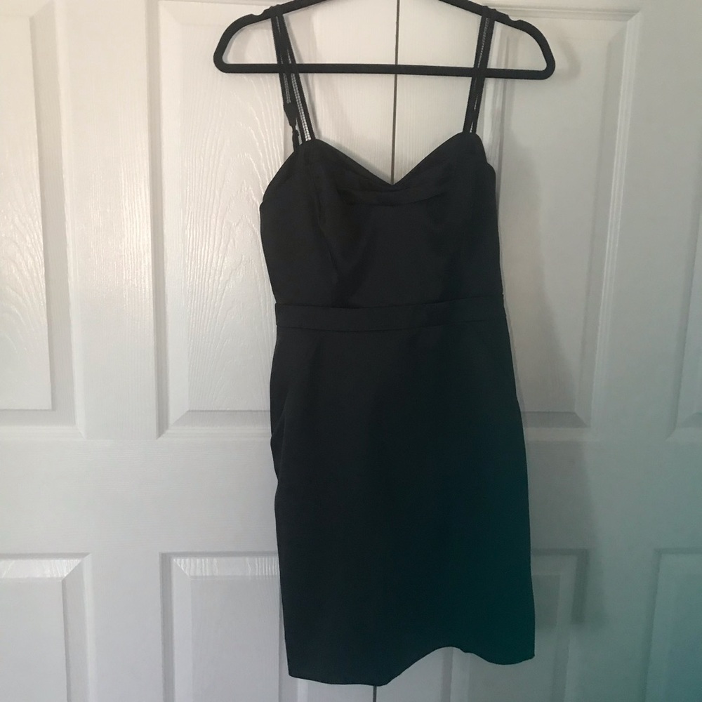 BCBGeneration Cocktail Black Silk Dress